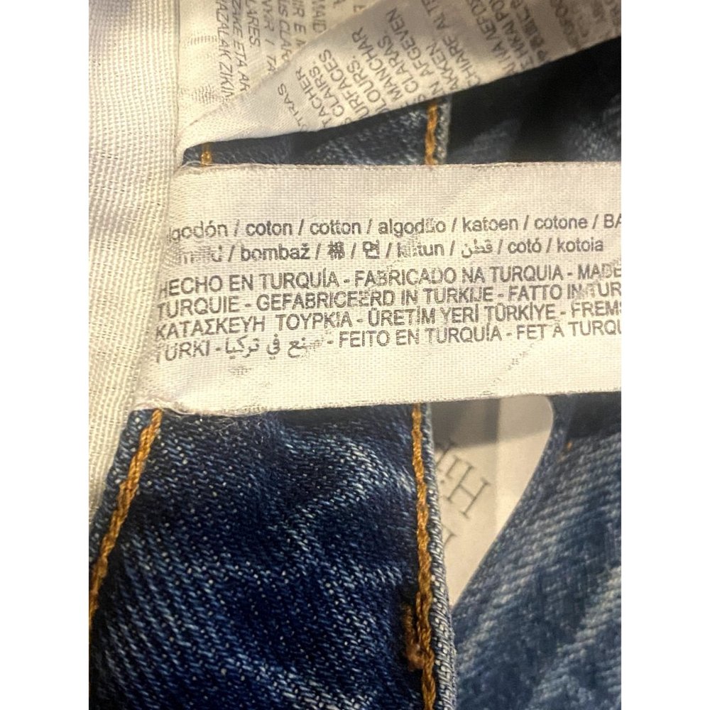 ZARA Straight Full Length Long Leg Jeans Button and Zip 5-Pocket 12 Blue #2017 - Picture 12 of 13